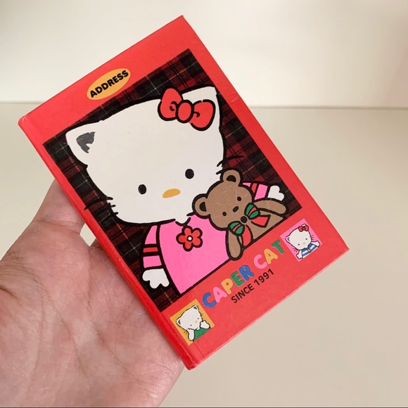 Vintage 1991 caper cat address book